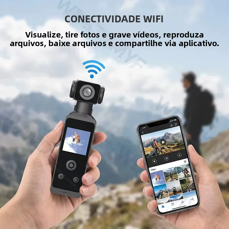 Mini Câmera com Estabilizador 3 Eixos